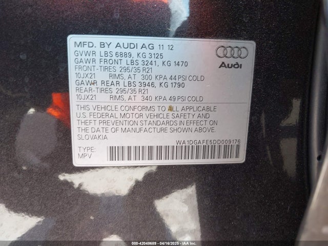2013 AUDI Q7 WA1DGAFE5DD009176 Photo 8