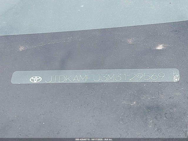 JTDKAMFU3M3129569 Toyota 2zr-fxe,1nm