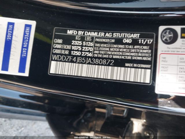 WDDZF4JB5JA380872 Mercedes-Benz E 300