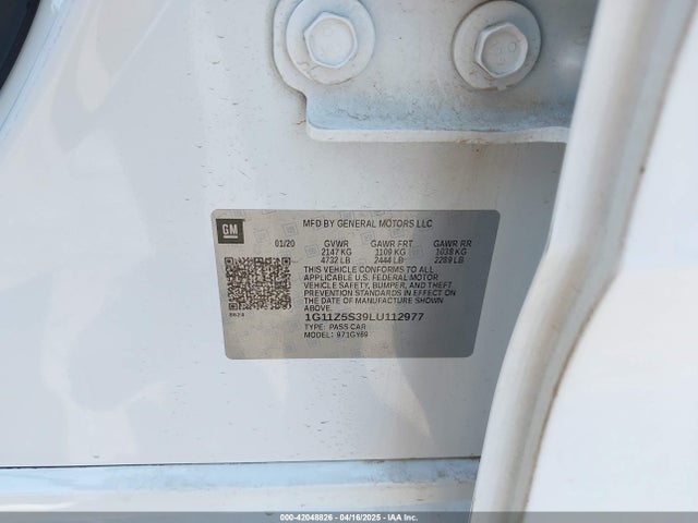 1G11Z5S39LU112977 Chevrolet Impala Fwd Lt