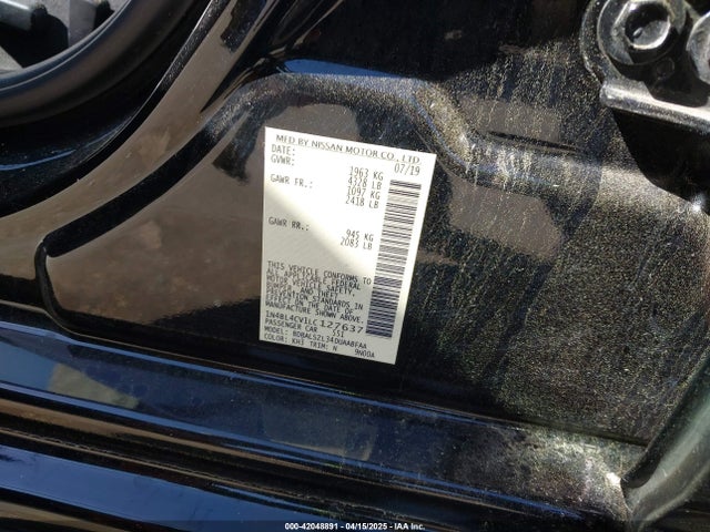 1N4BL4CV1LC127637 Nissan Altima Sr Fwd