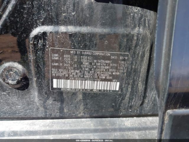 4S4BSAFC8J3314002 Subaru Outback 2.5i Premium