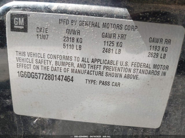 2008 CADILLAC CTS 1G6DG577280147464 Photo 8