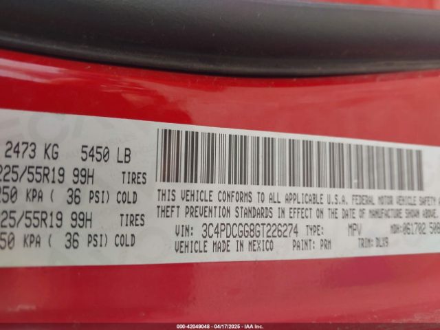 3C4PDCGG8GT226274 Dodge 2016