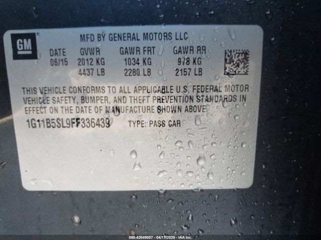 1G11B5SL9FF336439 Chevrolet MALIBU LS