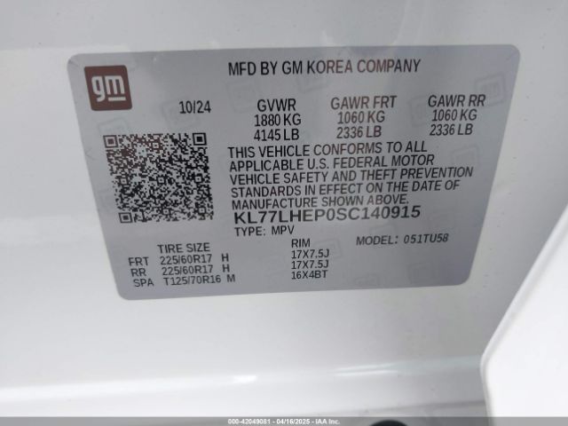 2025 CHEVROLET TRAX KL77LHEP0SC140915 Photo 8