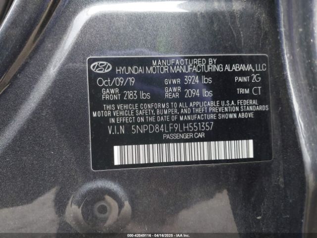 5NPD84LF9LH551357 Hyundai ELANTRA SEL