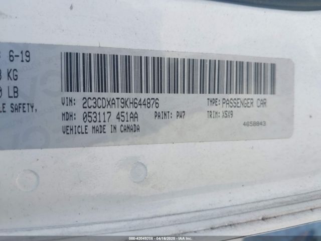 2019 DODGE CHARGER 2C3CDXAT9KH644876 Photo 8