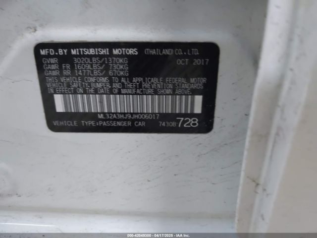 2018 MITSUBISHI MIRAGE ML32A3HJ9JH006017 Photo 8