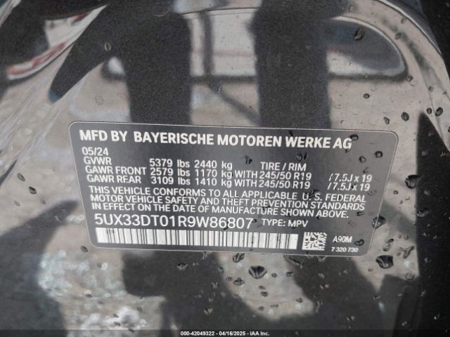 5UX33DT01R9W86807 BMW X4 Xdrive30i