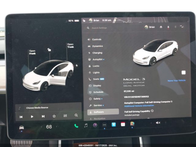 2019 TESLA MODEL 3 5YJ3E1EB1KF388052 Photo 6
