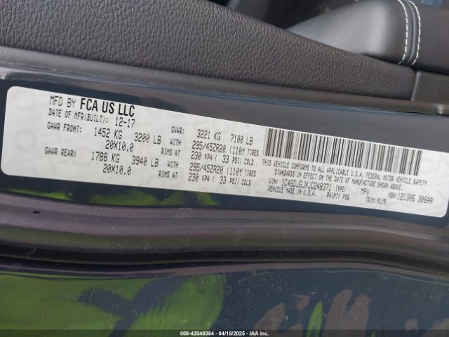 2018 DODGE DURANGO 1C4SDJGJXJC248371 Photo 8