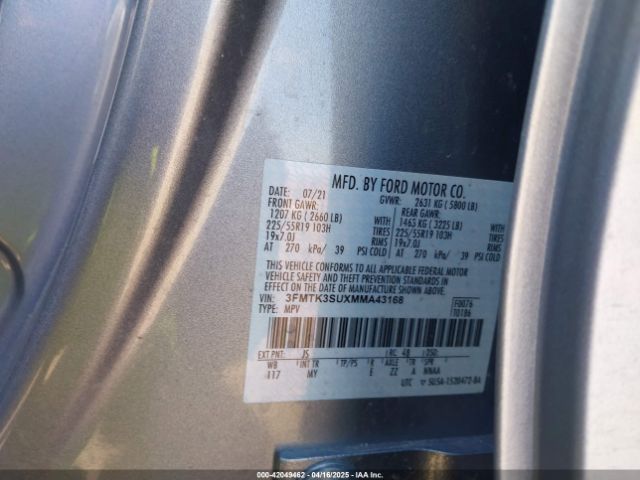 3FMTK3SUXMMA43168 Ford Mustang Mach-e Premium