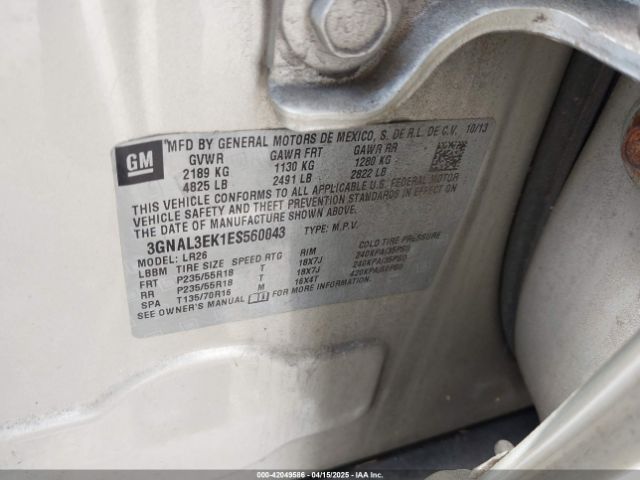 3GNAL3EK1ES560043 Chevrolet Captiva Sport Lt