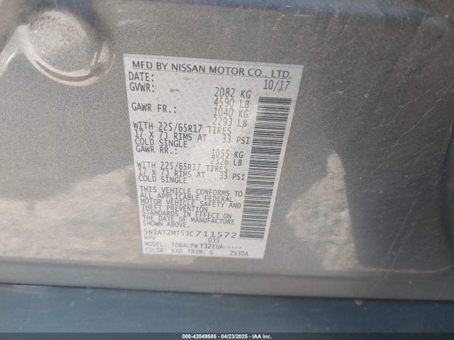 5N1AT2MT5JC711572 Nissan 2018