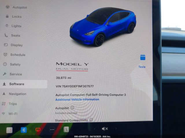 7SAYGDEF1NF307577 Tesla Model Y Performance Dual Motor All-wheel Drive