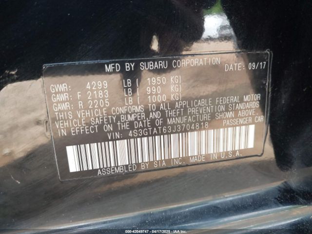 4S3GTAT63J3704818 Subaru Impreza 2.0i Limited