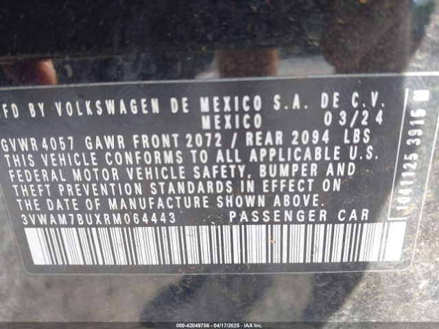 3VWAM7BUXRM064443 Volkswagen Jetta 1.5t Sport
