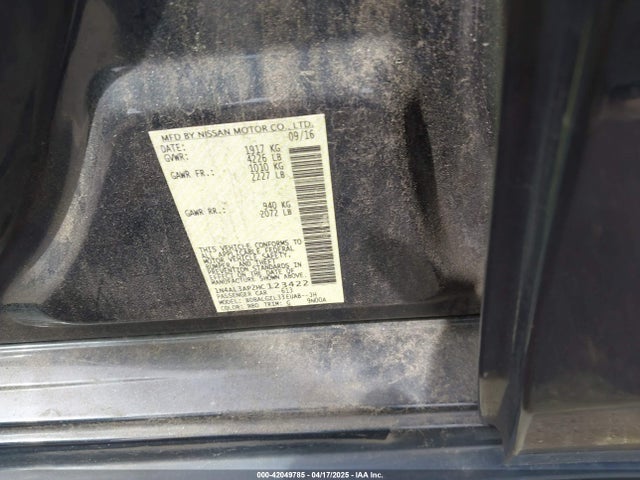 1N4AL3AP2HC123422 Nissan Altima 2.5 S