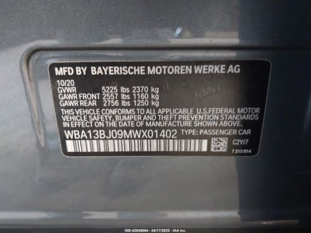 WBA13BJ09MWX01402 BMW 530i Xdrive