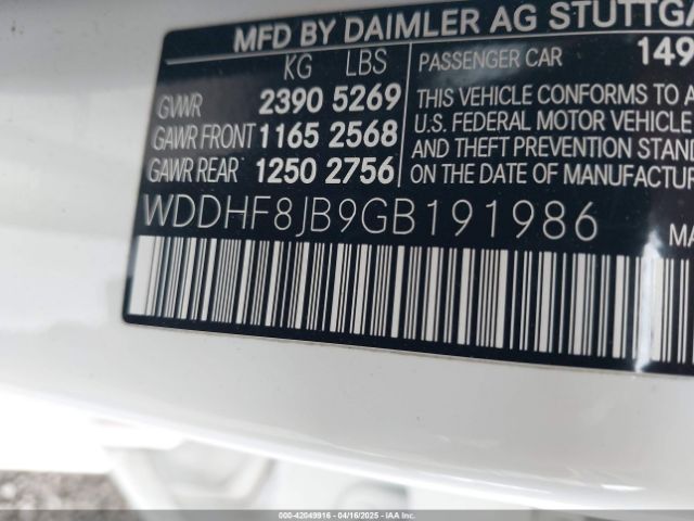 WDDHF8JB9GB191986 Mercedes-Benz E 350 4matic