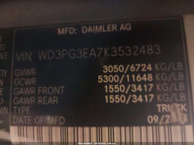 2019 MERCEDES-BENZ METRIS WD3PG3EA7K3532483 Photo 8