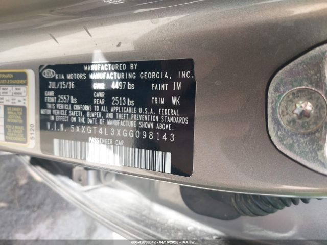 5XXGT4L3XGG098143 KIA Optima Lx