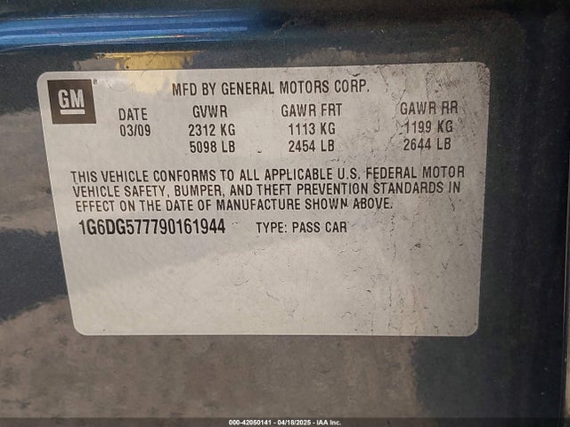 2009 CADILLAC CTS 1G6DG577790161944 Photo 8