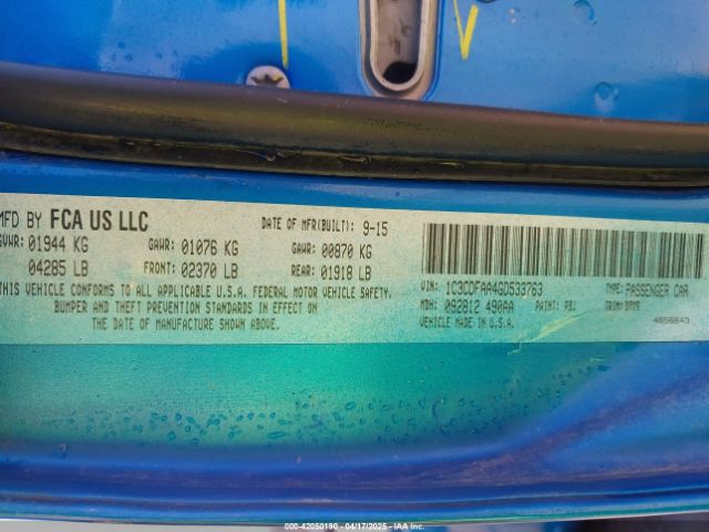 1C3CDFAA4GD533763 Dodge DART SE