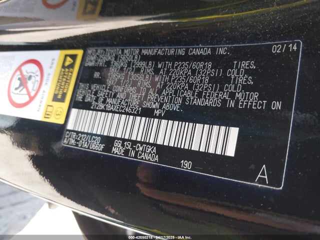 2T2BK1BAXEC246321 Lexus Rx 350 Base (a6)