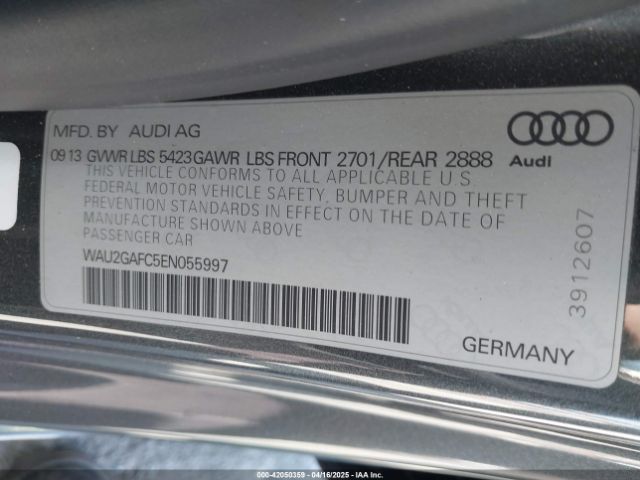 2014 AUDI A7 WAU2GAFC5EN055997 Photo 8