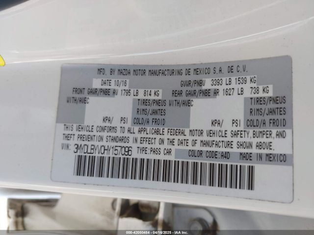 3MYDLBYV0HY157096 Toyota YARIS IA
