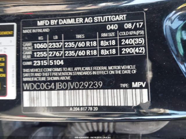 WDC0G4JB0JV029239 Mercedes-Benz GLC 300