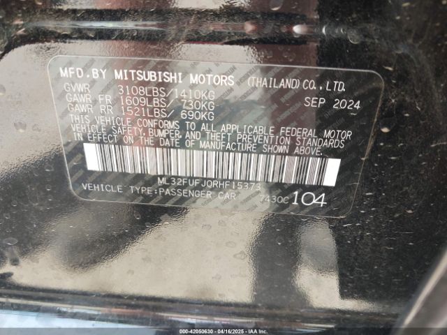 2024 MITSUBISHI MIRAGE G4 ML32FUFJ0RHF15373 Photo 8