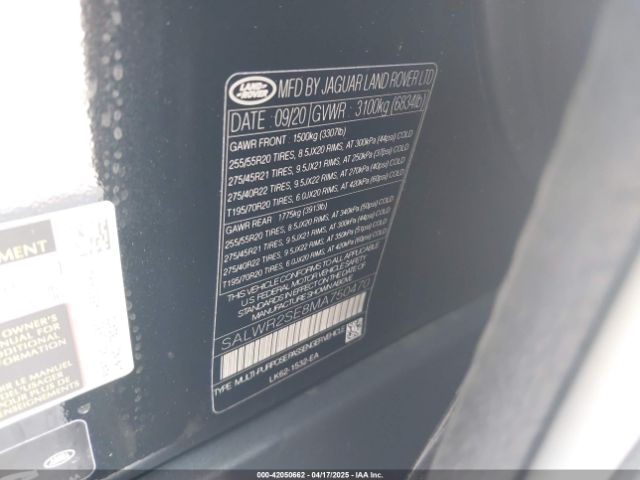 SALWR2SE8MA750470 Land Rover Range Rover Sport Hse Dynamic