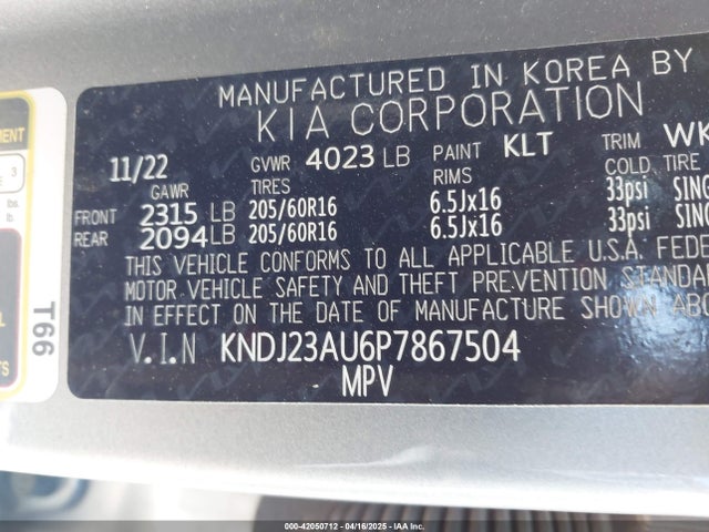 KNDJ23AU6P7867504 KIA mpi nu
