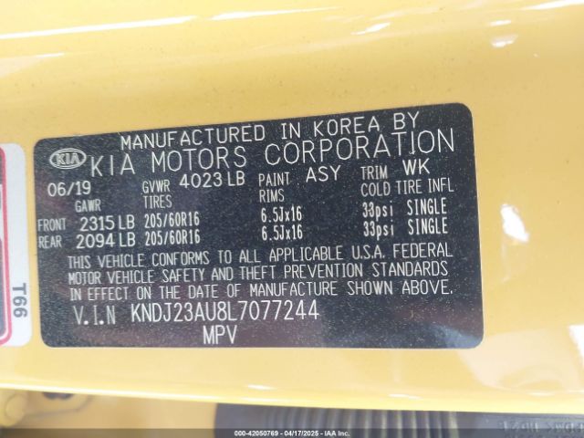 KNDJ23AU8L7077244 KIA SOUL LX