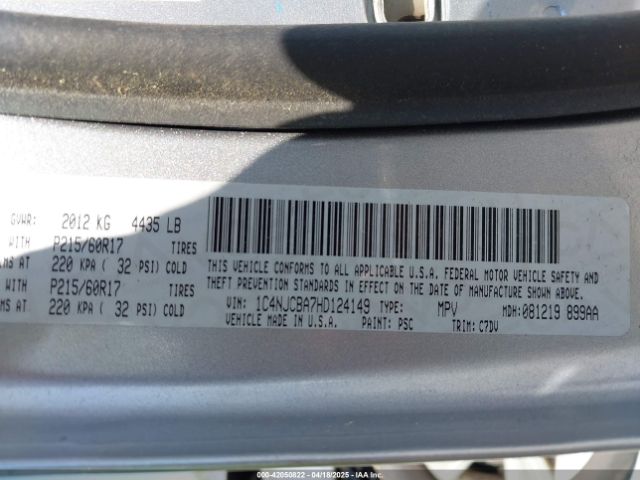 2017 JEEP COMPASS 1C4NJCBA7HD124149 Photo 8