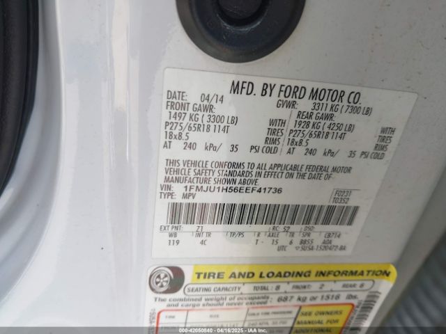 1FMJU1H56EEF41736 Ford Expedition Xlt