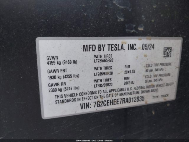 7G2CEHEE7RA012835 Tesla 2024