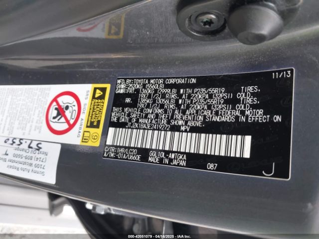 JTJZK1BA3E2419272 Lexus RX 350