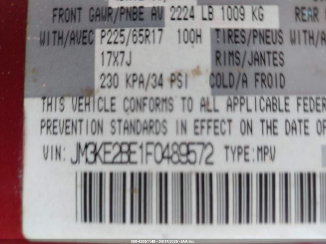 JM3KE2BE1F0489572 Mazda CX-5 SPORT