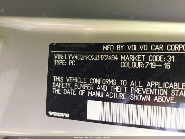 2018 VOLVO S60 INSCRIPTION LYV402HKXJB172494 Photo 8