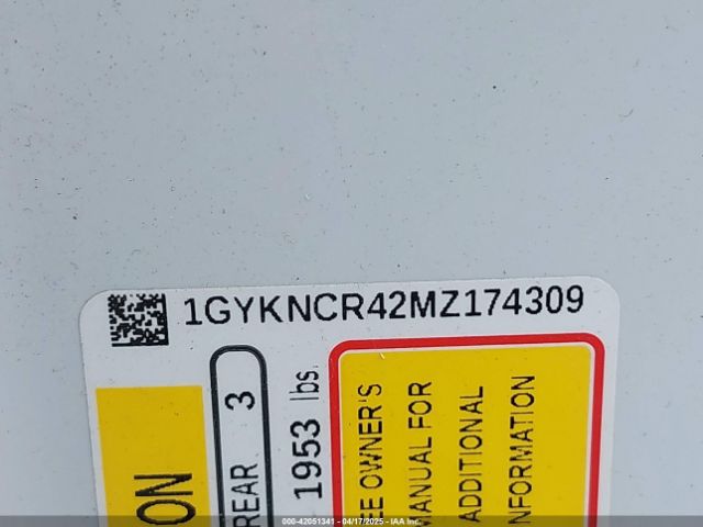 1GYKNCR42MZ174309 Cadillac Xt5 Fwd Premium Luxury