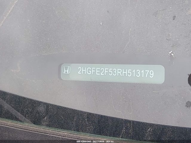 2HGFE2F53RH513179 Honda Civic Sport