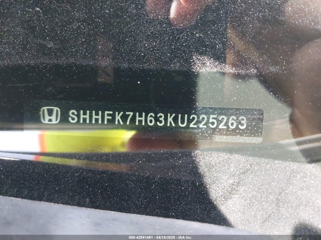 SHHFK7H63KU225263 Honda CIVIC EX