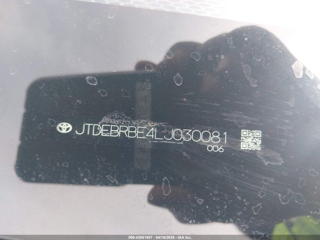 JTDEBRBE4LJ030081 Toyota 2zr-fxe, 1nm