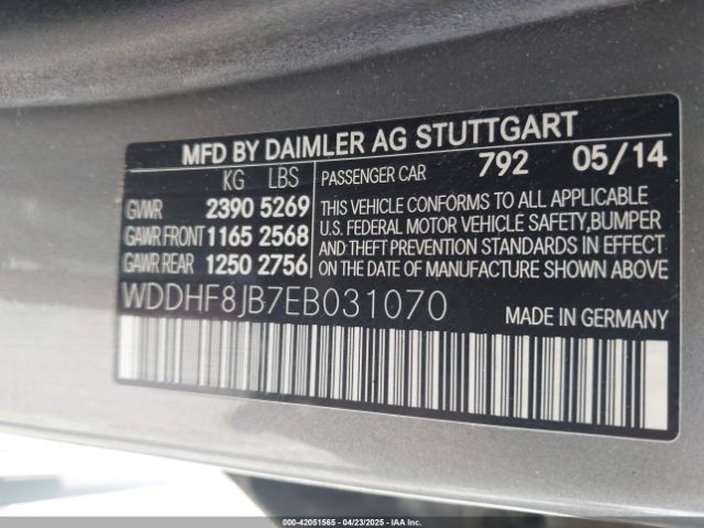WDDHF8JB7EB031070 Mercedes-Benz E 350 4matic