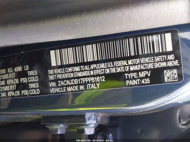 ZACNJDB17PPP61612 Jeep Renegade Upland 4x4