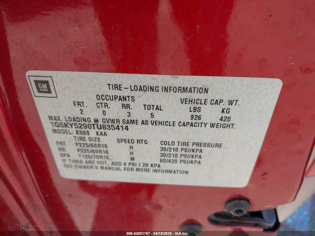 1996 CADILLAC SEVILLE 1G6KY5290TU835414 Photo 8